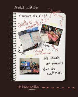 ☕✨ Un petit bout du Café Créatif…
Ces dernières semaines, le Café a continué d’évoluer doucement, entre nouvelles idées,
créations, projets et quelques changements dans les coulisses. 🌿
Au programme :
🎨 une DA qui continue de prendre forme
🌱 l’Herbier du Monde d’Istopia qui avance à son rythme
🎮 de nouveaux rendez-vous pour les Soirées du Café
🧶 l’envie de créer davantage, sans pression
☕ et surtout… retrouver le plaisir de faire des choses simplement parce qu’elles me donnent envie.
Août sera un mois pour reprendre le rythme, explorer et créer sans se mettre la
pression. 💛
Et si vous avez une idée, un projet ou un univers que vous aimeriez voir naître au Café… la porte est grande ouverte. 👀✨
#RinEchoIllus #CaféCréatif #Illustration #BehindTheScenes #TwitchFR