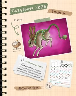 🌿 Jour 4 — Plante
Je devais faire une plante… alors évidemment, j’ai encore créé une petite créature. 😂🌱
Une bestiole avec des plantes qui poussent sur elle, parce que pourquoi faire simple ?
Je continue mon petit Cozytober, un dessin à la fois. ✨
#Cozytober #Cozytober2026 #RinEchoIllustrations #Illustration #DrawingChallenge